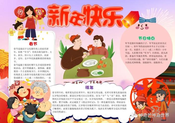 一二三年级最简单的过年手抄报 最简单的手抄报