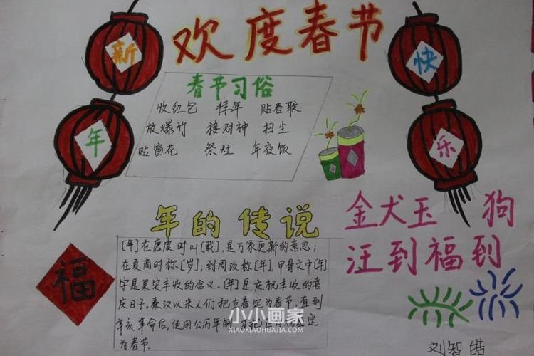 一二三年级最简单的过年手抄报 最简单的手抄报