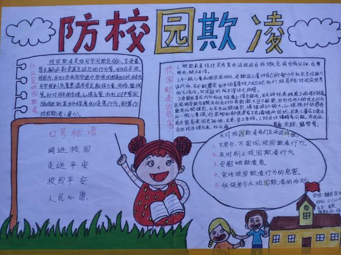 预防校园欺凌优秀一等奖手抄报 一等奖手抄报