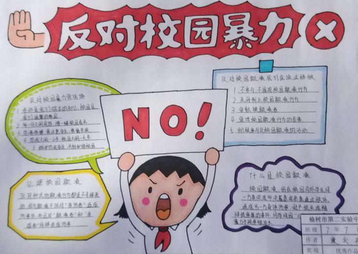 预防校园欺凌优秀一等奖手抄报 一等奖手抄报