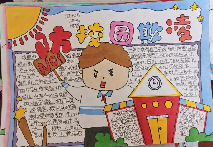 预防校园欺凌优秀一等奖手抄报 一等奖手抄报