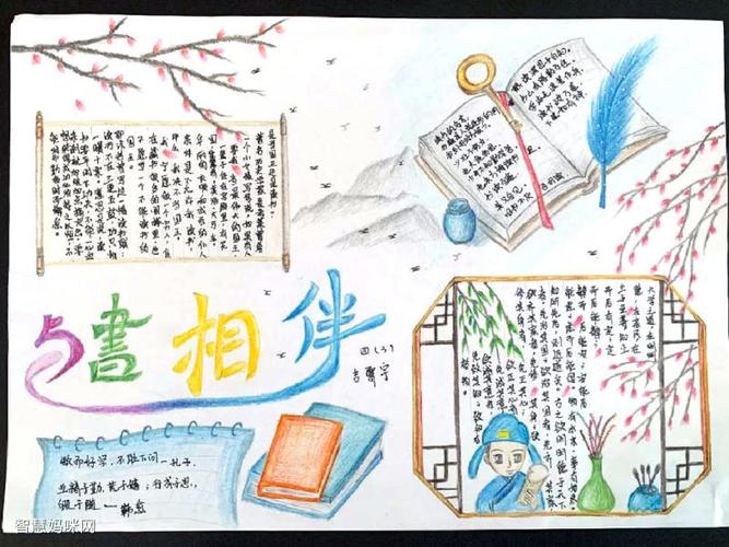 全民读书日大学生手抄报 读书日手抄报