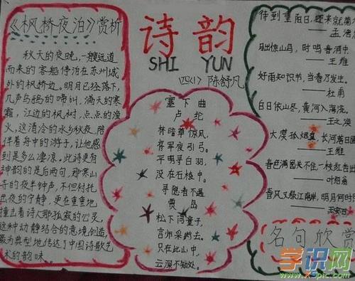 简单经典古诗文手抄报 经典诗文手抄报