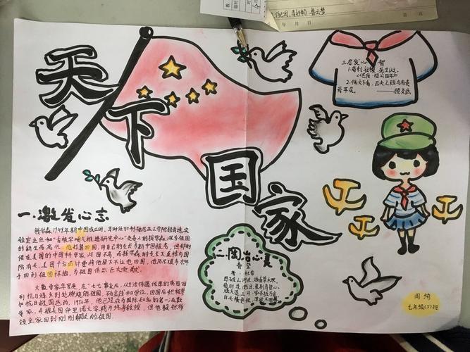 家国天下初一手抄报 初一手抄报