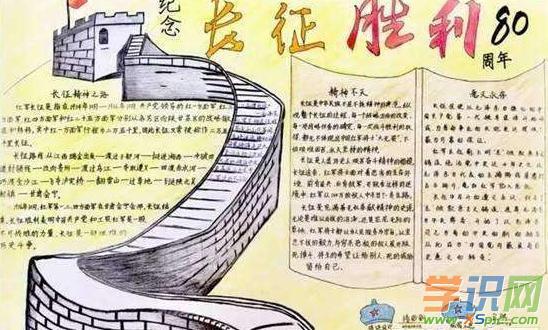 长征胜利8o周年的手抄报 抗战胜利手抄报