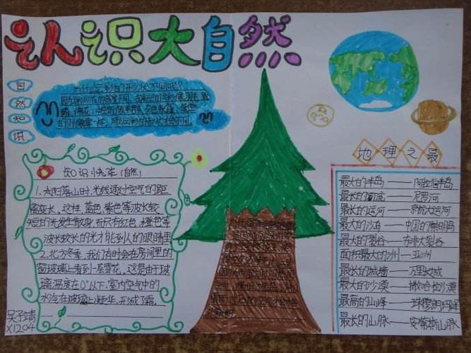 最简单漂亮的大自然手抄报 简单漂亮的手抄报