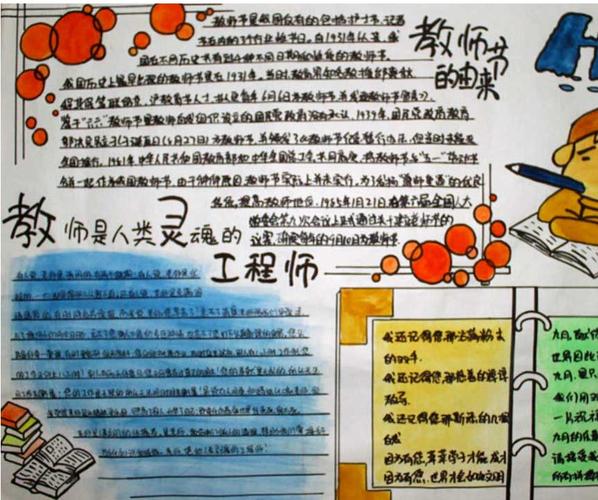 1年级教师节手抄报简单又漂亮 一年级关于教师节的手抄报