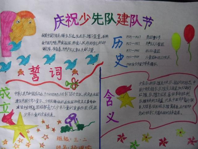 建队日又简单又好看的手抄报 简单好看的手抄报