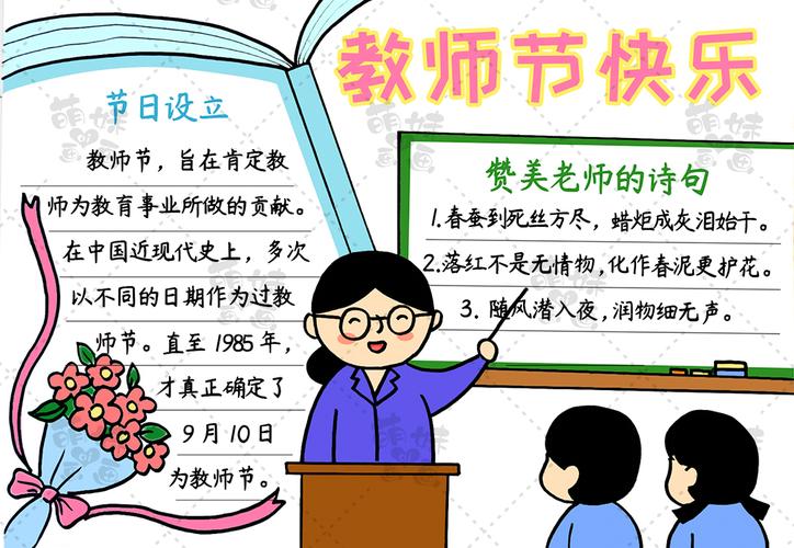 1年级教师节手抄报简单又漂亮 一年级关于教师节的手抄报
