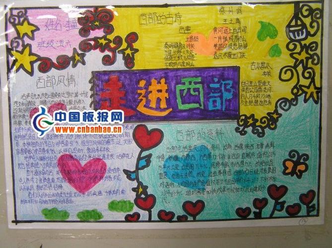 怎么画走进西部的手抄报 关于西部的手抄报