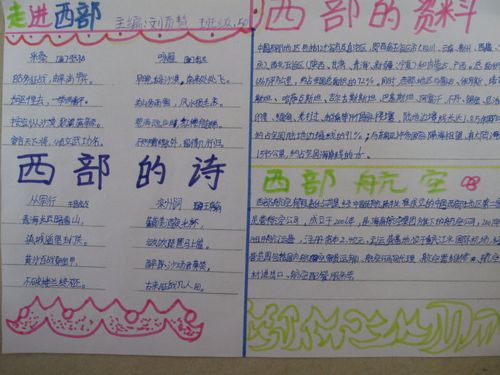 怎么画走进西部的手抄报 关于西部的手抄报