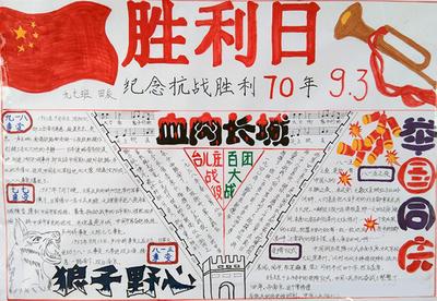长征胜利8o周年的手抄报 抗战胜利手抄报
