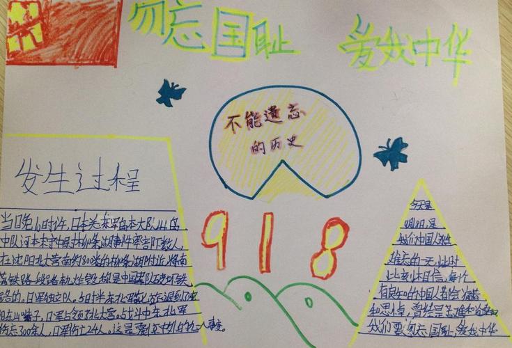 难忘九一八勿忘国耻手抄报 勿忘国耻手抄报