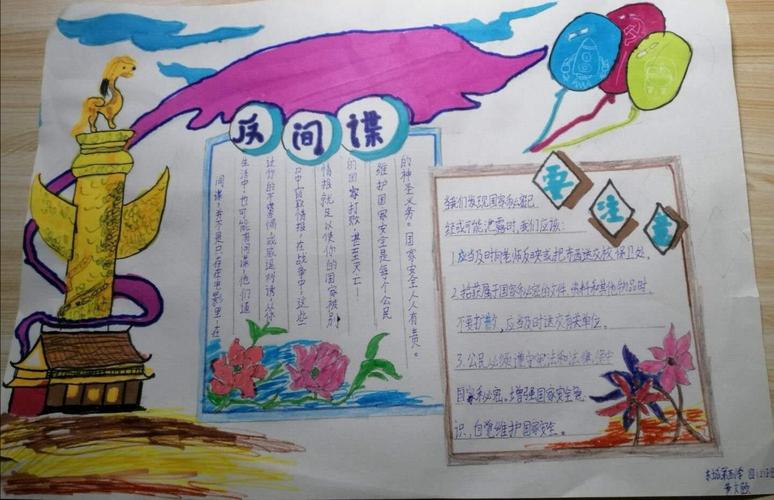 有关反间防谍的手抄报 手抄报简单又漂亮