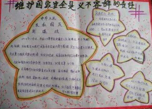 有关反间防谍的手抄报 手抄报简单又漂亮