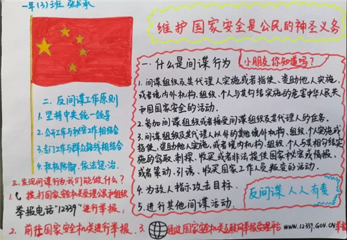 有关反间防谍的手抄报 手抄报简单又漂亮