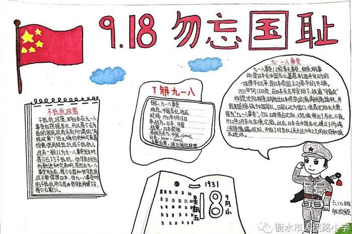 难忘九一八勿忘国耻手抄报 勿忘国耻手抄报