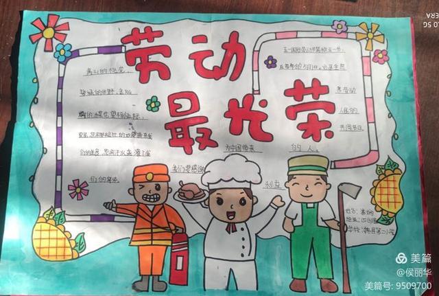劳动美简单美丽一等奖手抄报 一等奖手抄报