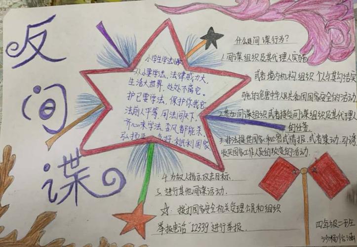 有关反间防谍的手抄报 手抄报简单又漂亮