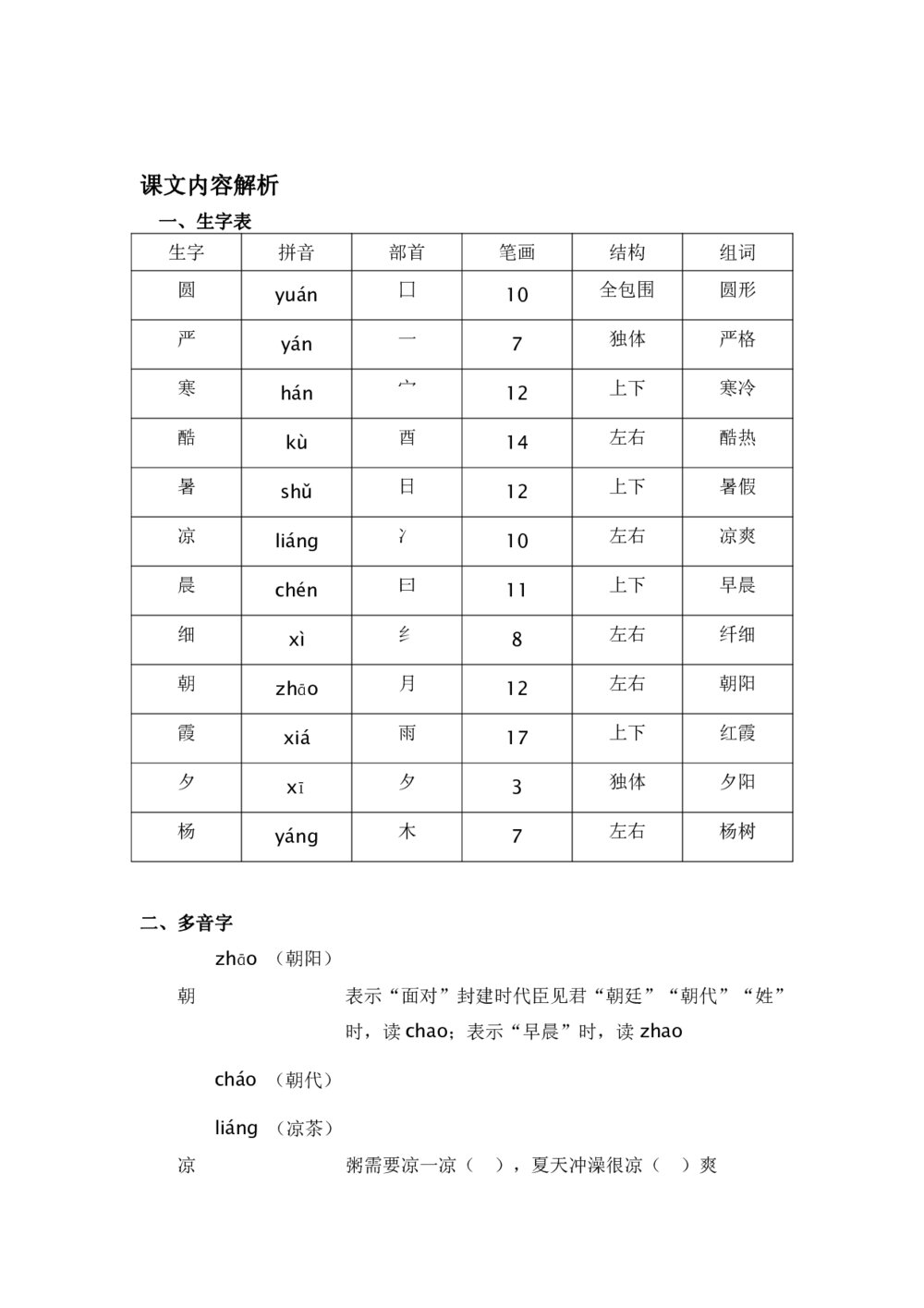 2019部编版一年级下册语文预习资料(教学指南)26