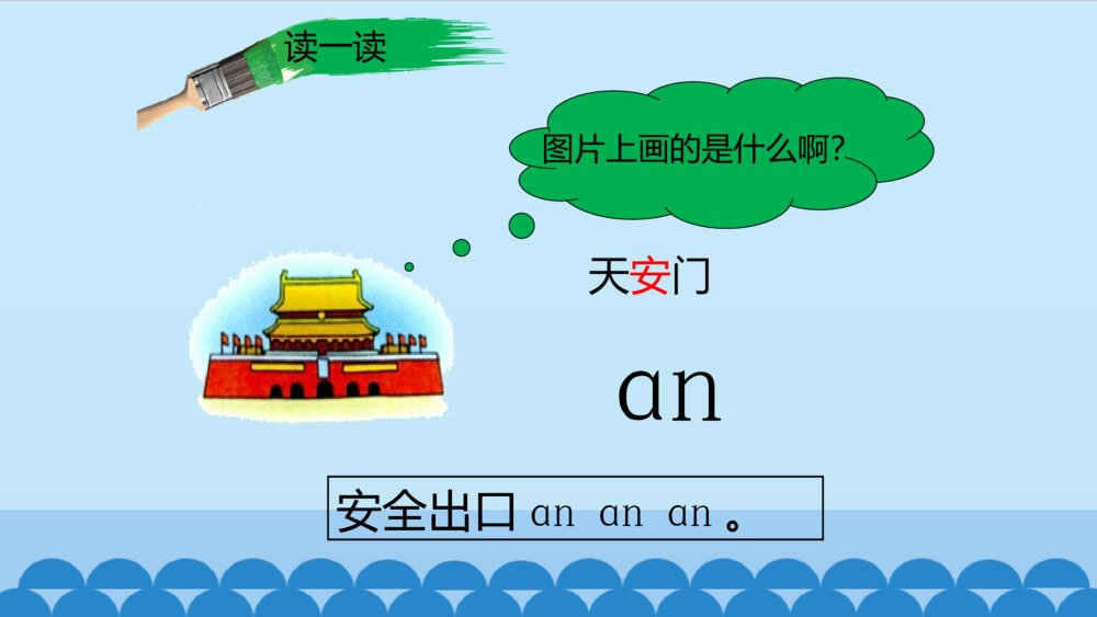 一年级人教版语文上册汉语拼音an en in un ün课件PPT3
