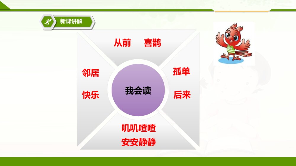 人教版一年级语文下册树和喜鹊PPT课件6