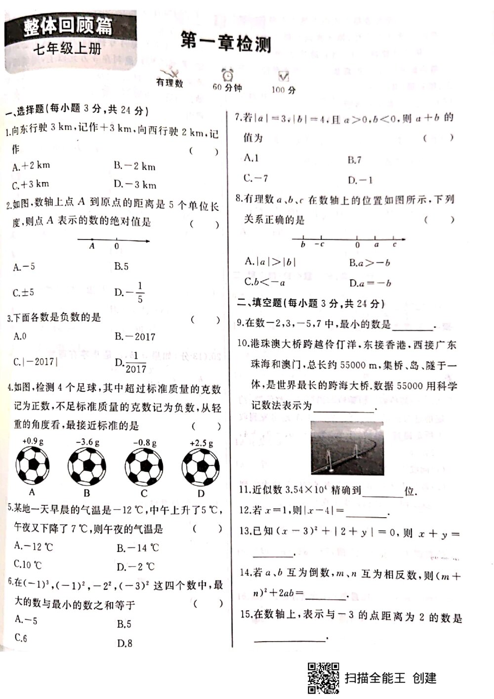 初一数学暑假作业习题共12章可打印