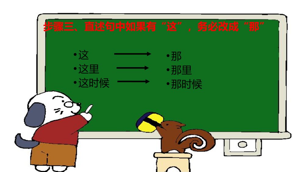 三年级语文下册句子专项训练 直述句改转述句 PPT课件6