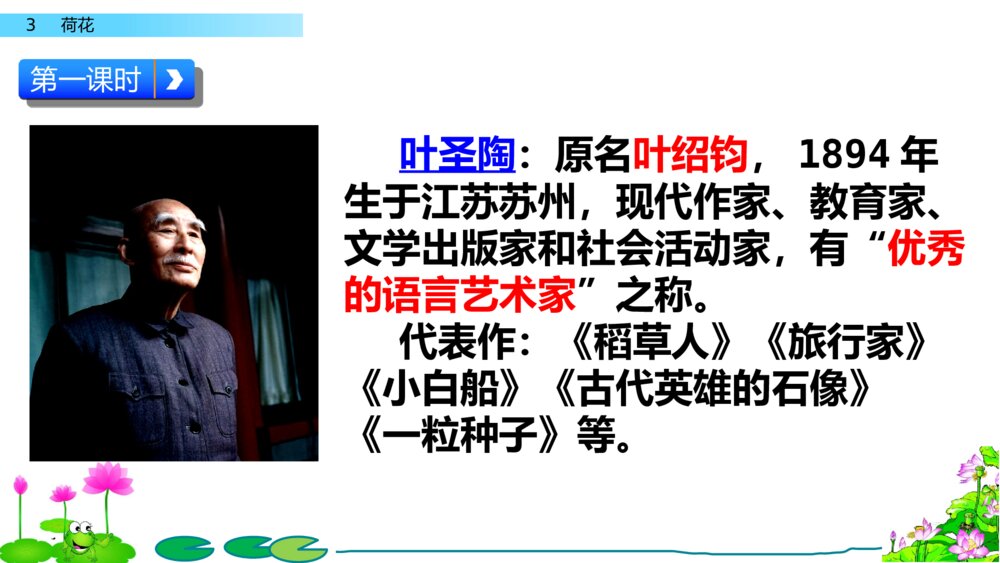 人教版语文三年级下册 荷花 PPT课件6