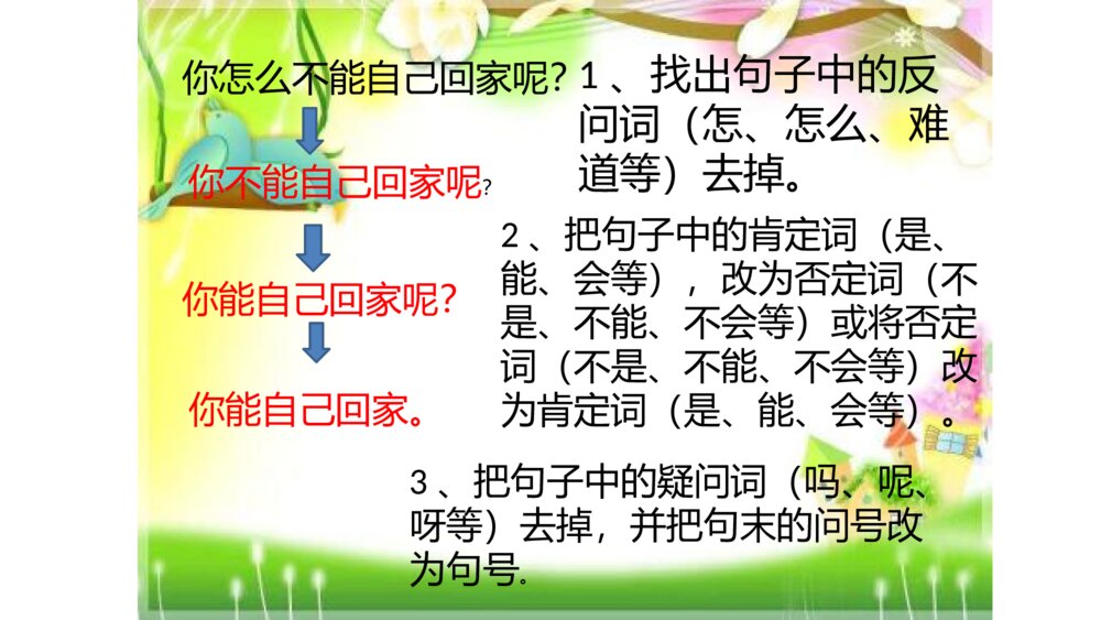 三年级语文下册 反问句改为陈述句 PPT课件10
