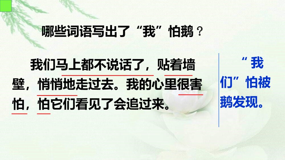 人教版语文四年级上册第六单元 牛和鹅 PPT课件7