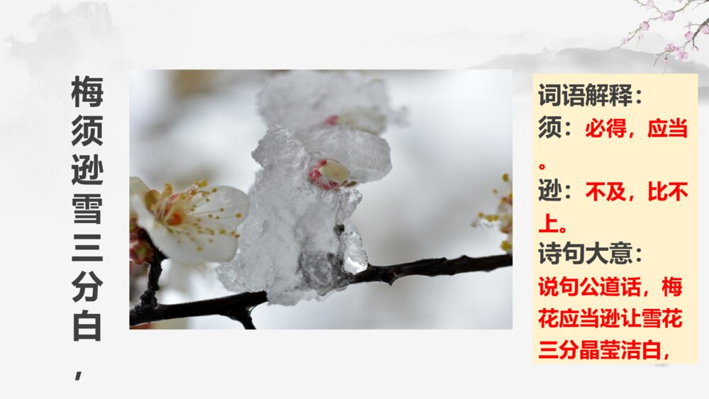 四年级语文上册 古诗三首 雪 梅 PPT课件 (2)10