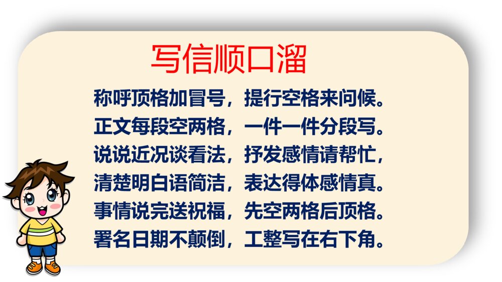 小学语文四年级上册 第七单元 习作 写信 PPT课件4