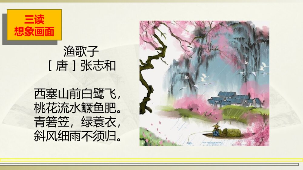 部编版语文上册 第七单元 渔歌子PPT课件8