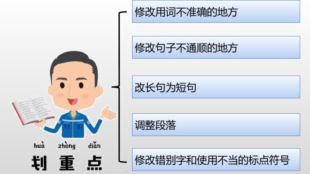 五年级语文下册 词句段运用:修改习作的常用方法PPT课件7