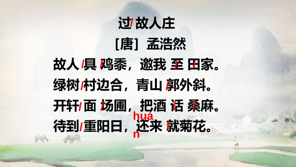 六年级语文上册第一单元 日积月累《过故人庄》PPT课件8
