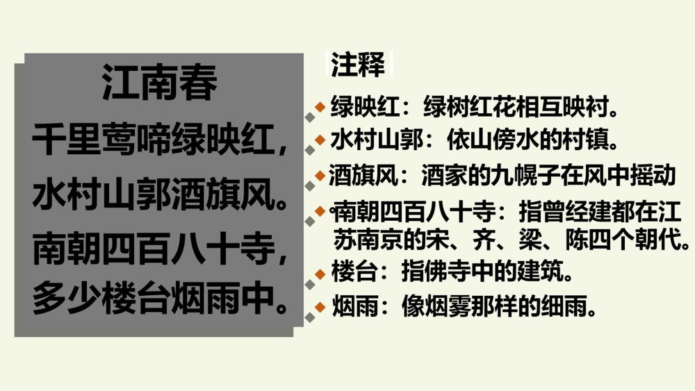 六年级语文上册 第六单元 古诗三首 江南春 PPT课件5