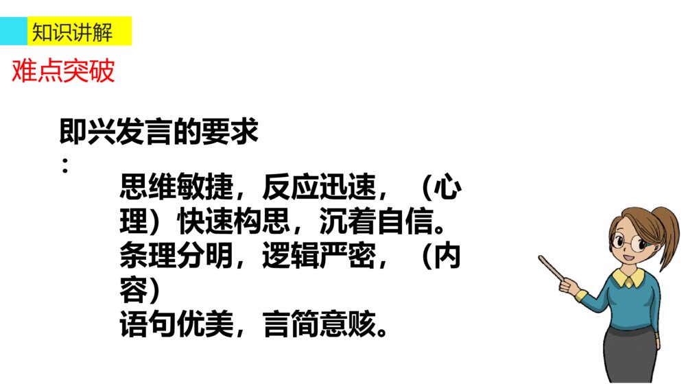 六年级语文下册 第四单元 口语交际 即兴发言 PPT课件6