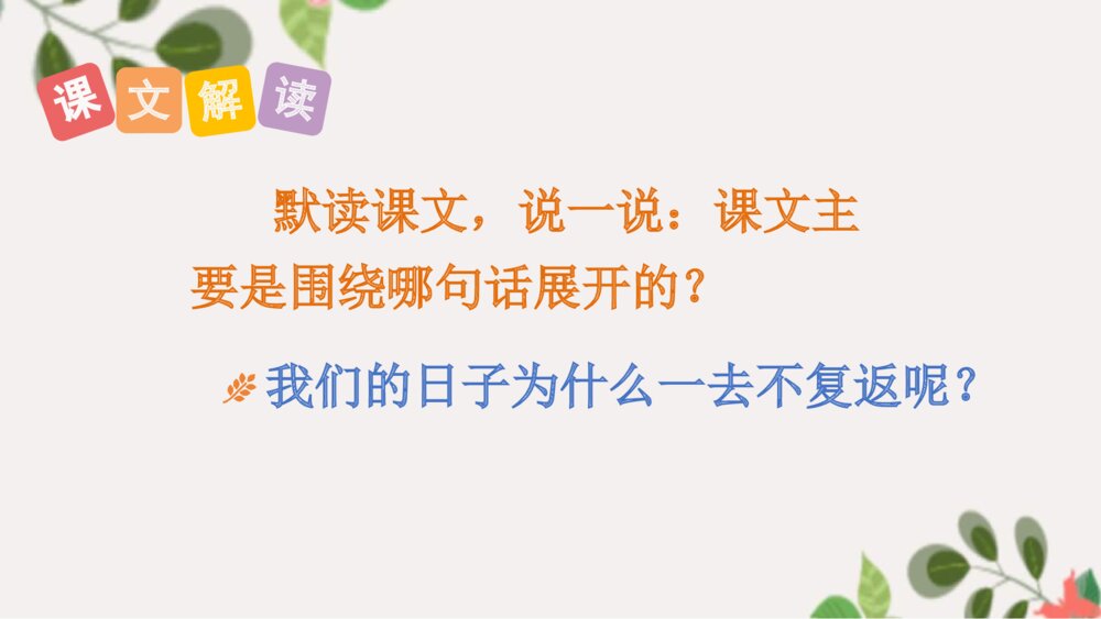 小学六年级语文下册 第八课 匆匆 ppt课件5