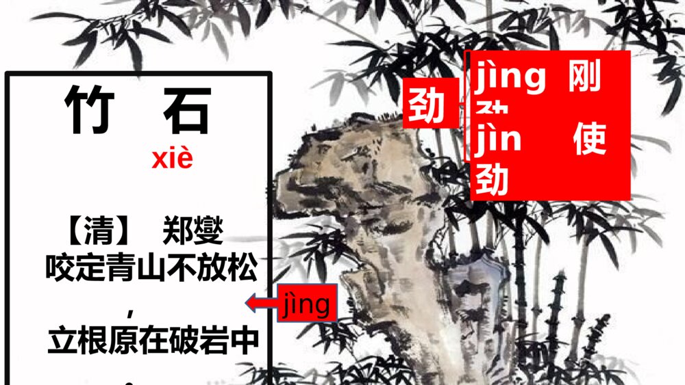 六年级语文下册 第四单元 古诗三首 竹石 PPT课件3